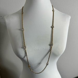 Michael Kors gold tone padlock necklace. Rare